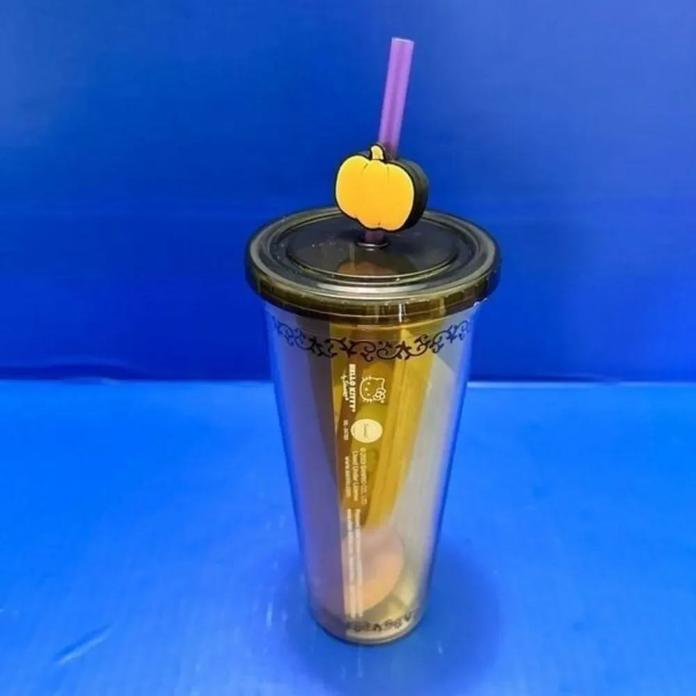 Hello Kitty Halloween Pumpkin Travel Tumbler Cup